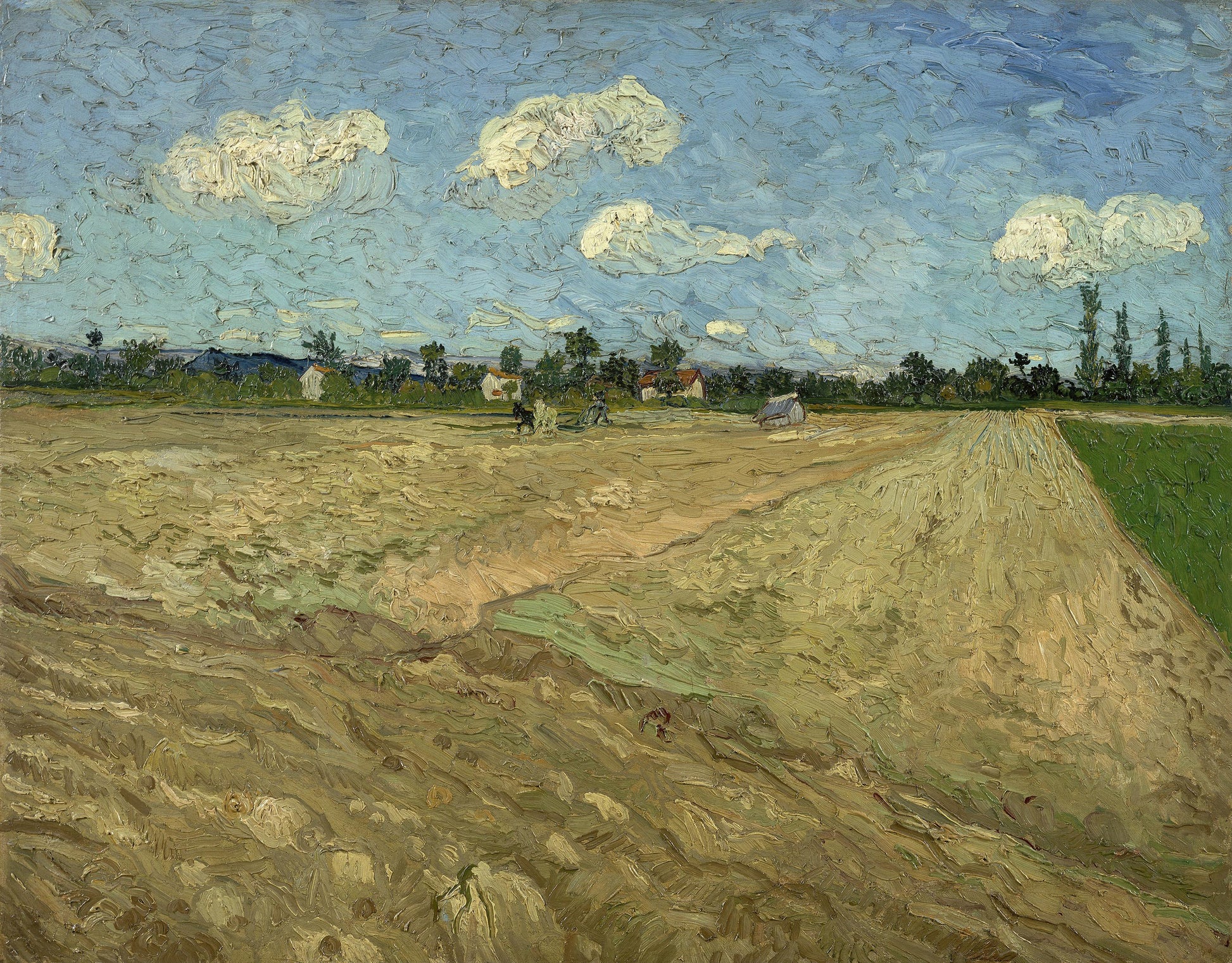 Reproduction du tableau « Champs labourés - Vincent van Gogh » par Alpha Reproduction en peinture à l’huile