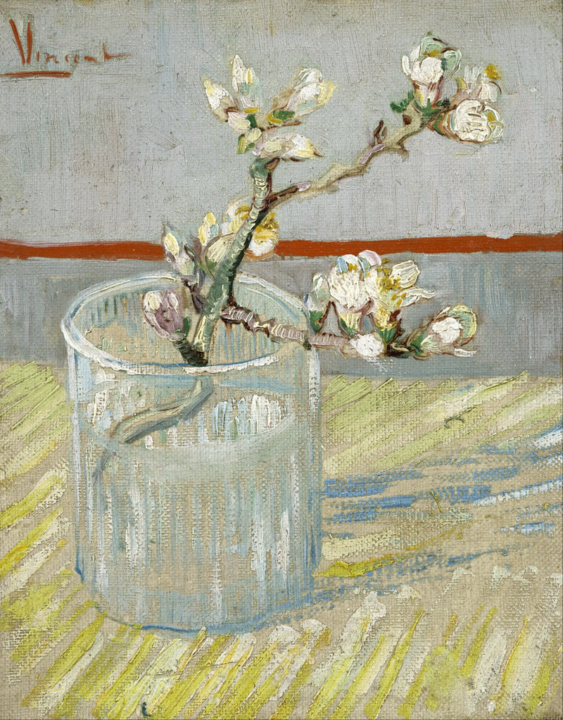 Almond Blossom Branch in a Glass - Vincent van Gogh