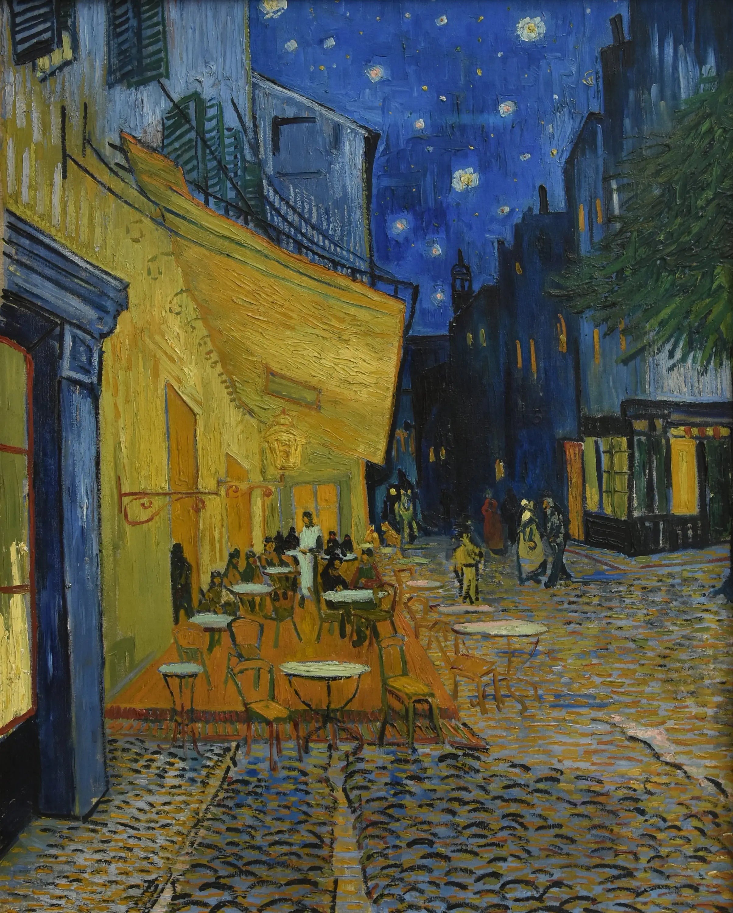 Reproduction du tableau « Terrasse du café le soir - Vincent van Gogh » par Alpha Reproduction en peinture à l’huile