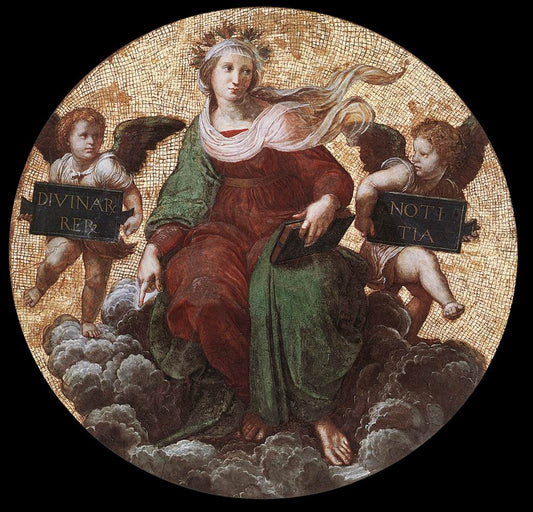 Reproduction du tableau « Théologie - Raphaël Sanzio » par Alpha Reproduction en peinture à l’huile