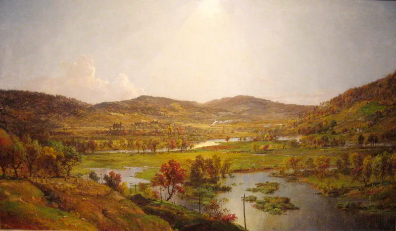 Plains of Sidney with the confluence of the Susquehanna and Unadilla Rivers - Jasper Francis Cropsey