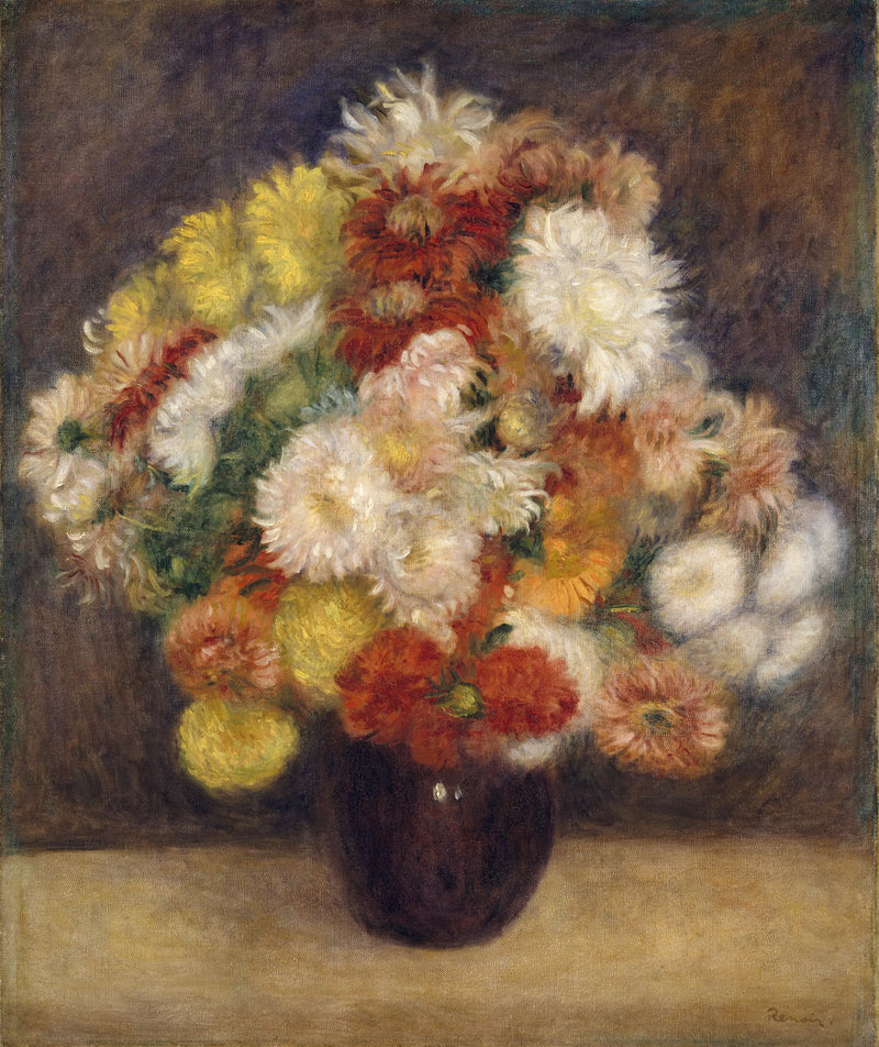 Bouquet of Chrysanthemums - Pierre-Auguste Renoir