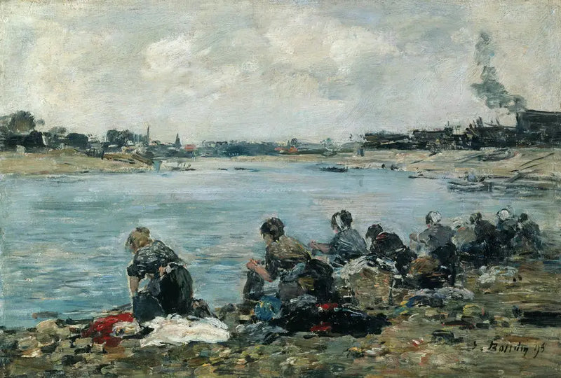 Washers on the Edge of the Touques - Eugène Boudin