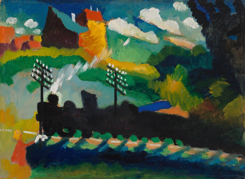 Murnau, Train and Castle - Vassily Kandinsky