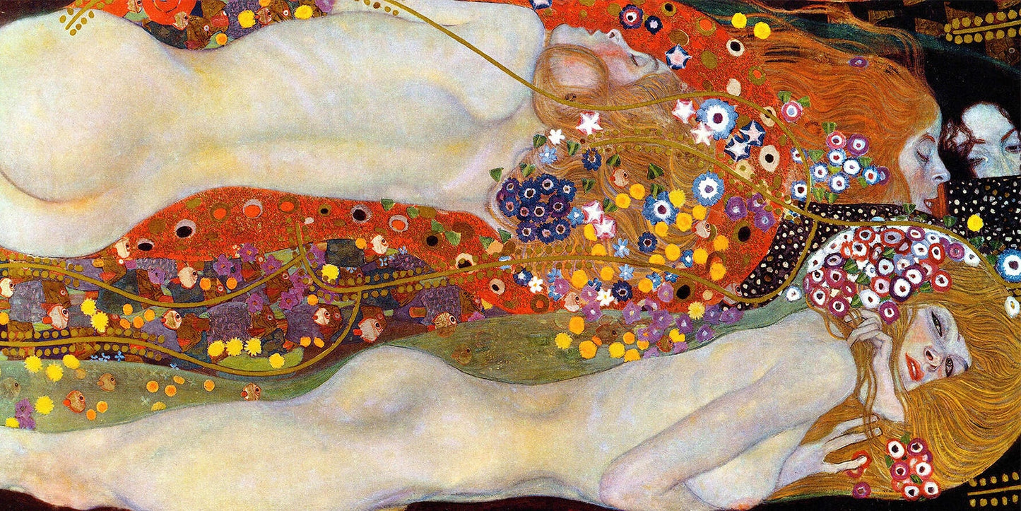 🐍✨ Water Serpents – Gustav Klimt (circa 1904–1907)