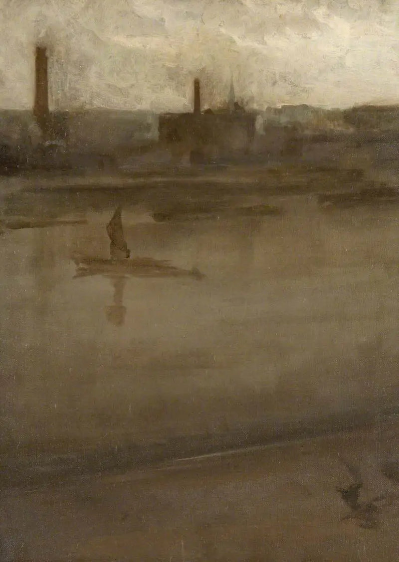 Gray and Silver: The Thames - James Abbott McNeill Whistler