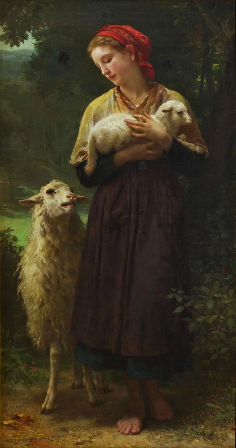 The Newborn Lamb - Bouguereau