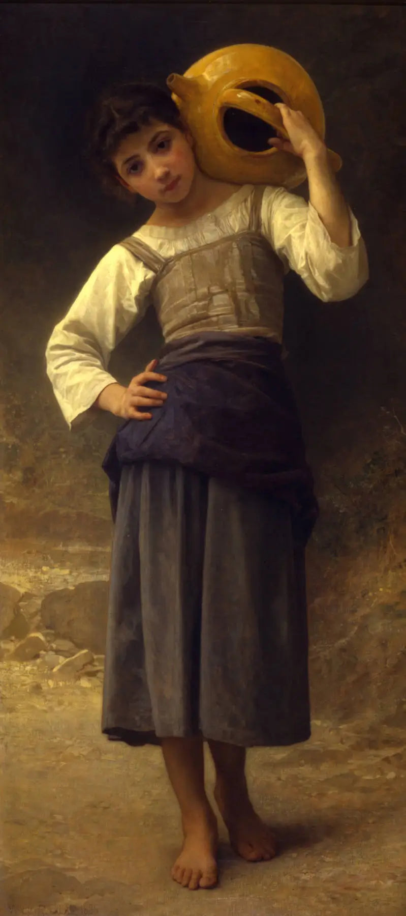 Reproduction du tableau « La fille de l'eau - Bouguereau » par Alpha Reproduction en peinture à l’huile