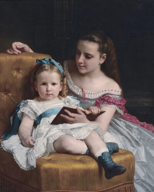 Reproduction du tableau « Portrait d'Eva et Frances Johnston - Bouguereau » par Alpha Reproduction en peinture à l’huile