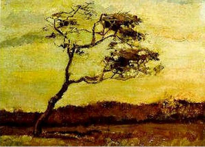 Tree whipped by the wind - Vincent van Gogh