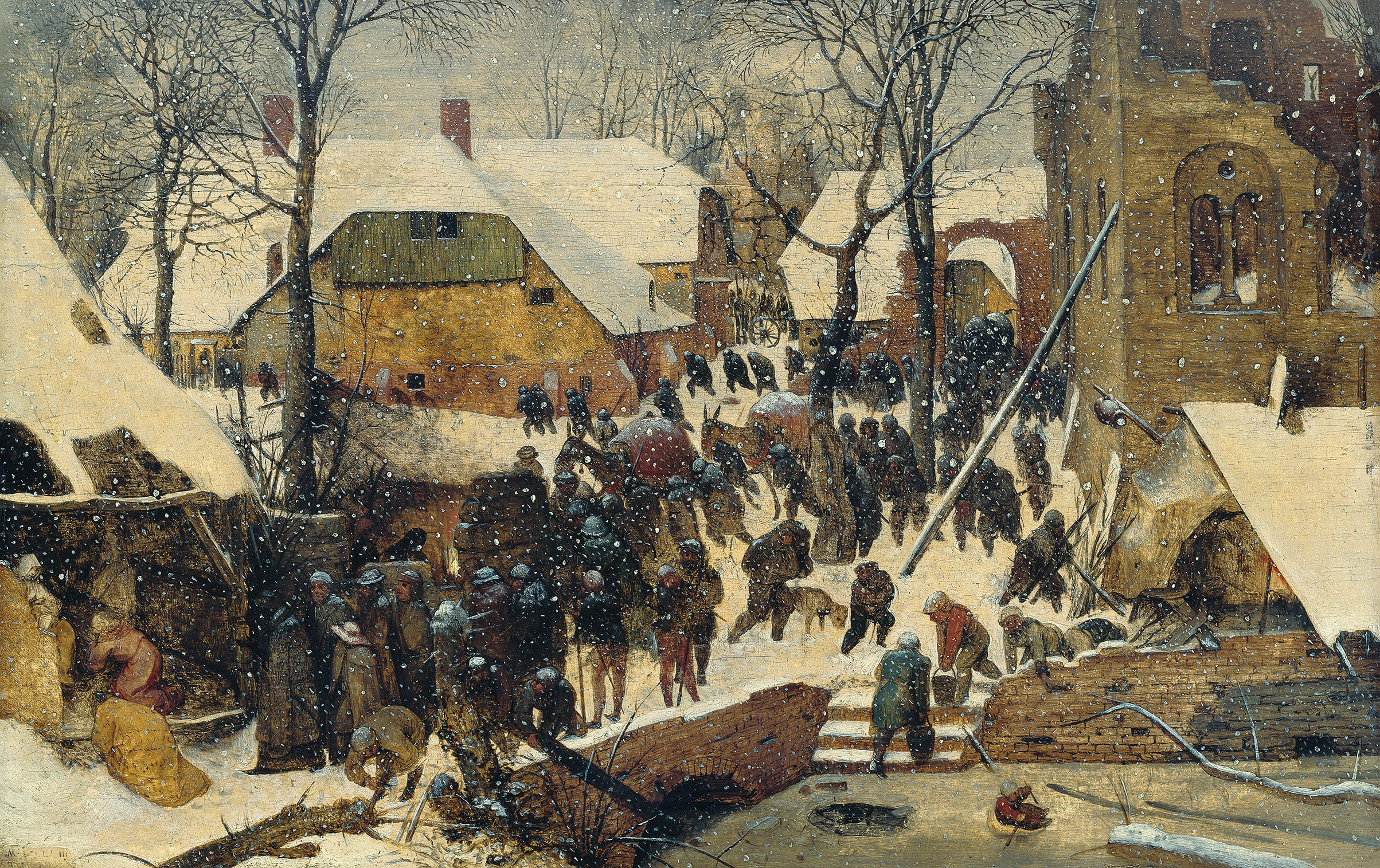 The Adoration of the Magi in a Winter Landscape - Pieter Brueghel the Elder