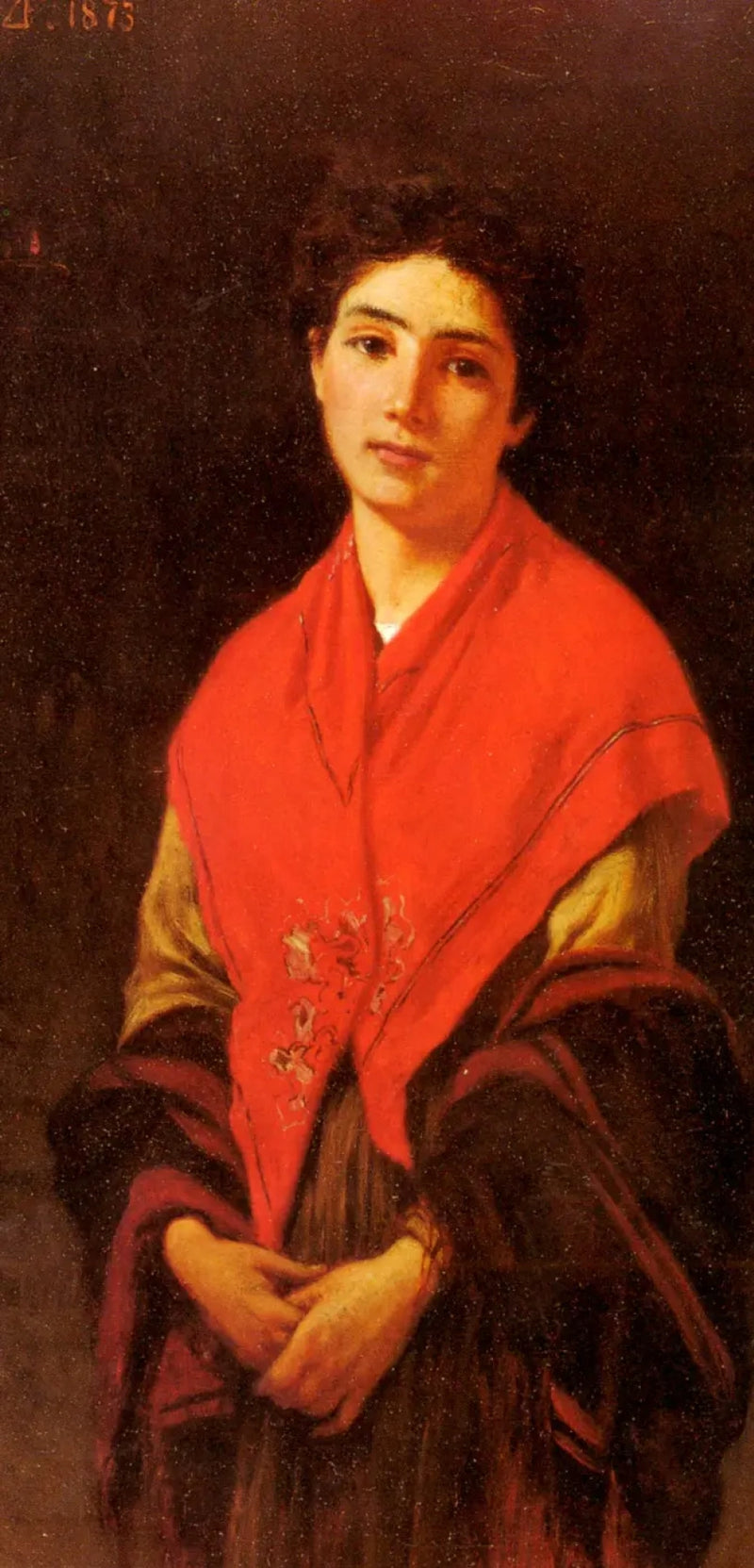 Woman in Red - Federico Zandomeneghi