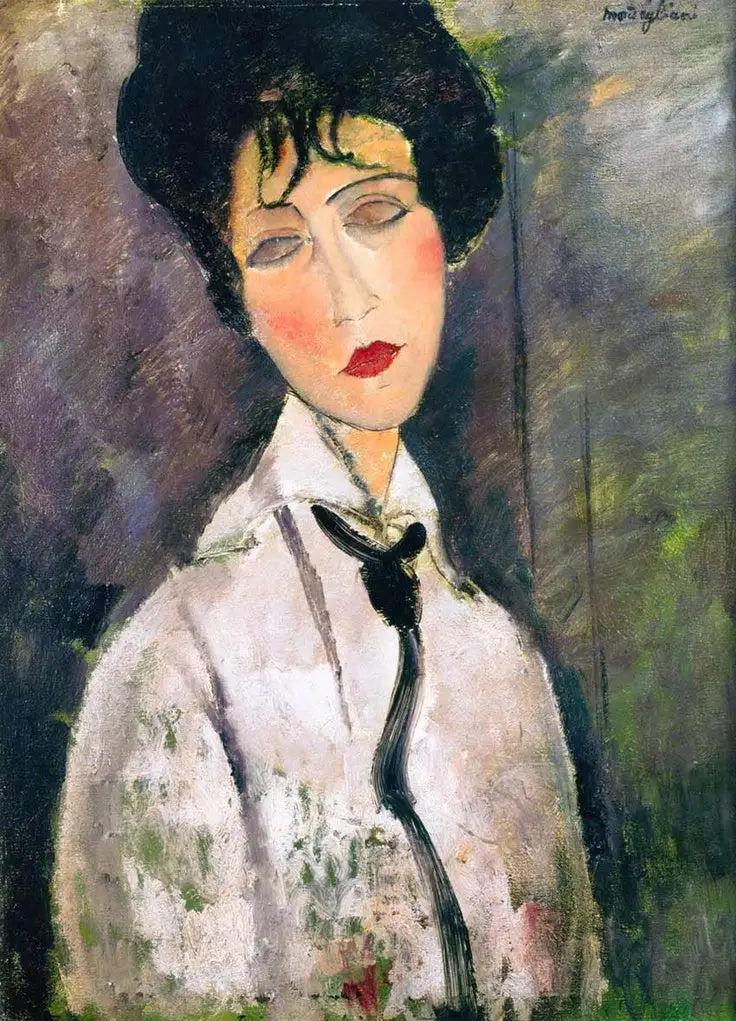 Woman with a Black Tie - Amedeo Modigliani