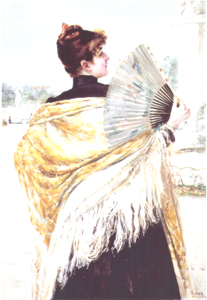 Woman with Manila shawl - Juan Luna
