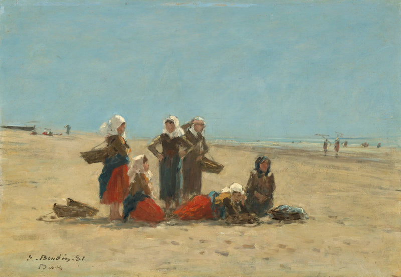 Women on the Beach at Berck - Eugène Boudin