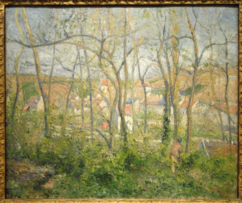 View of the Hermitage through the Trees, Pontoise - Camille Pissarro