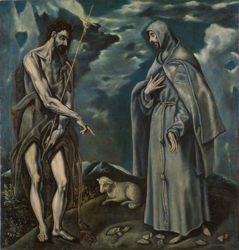 Saint John the Baptist and Saint Francis of Assisi - El Greco