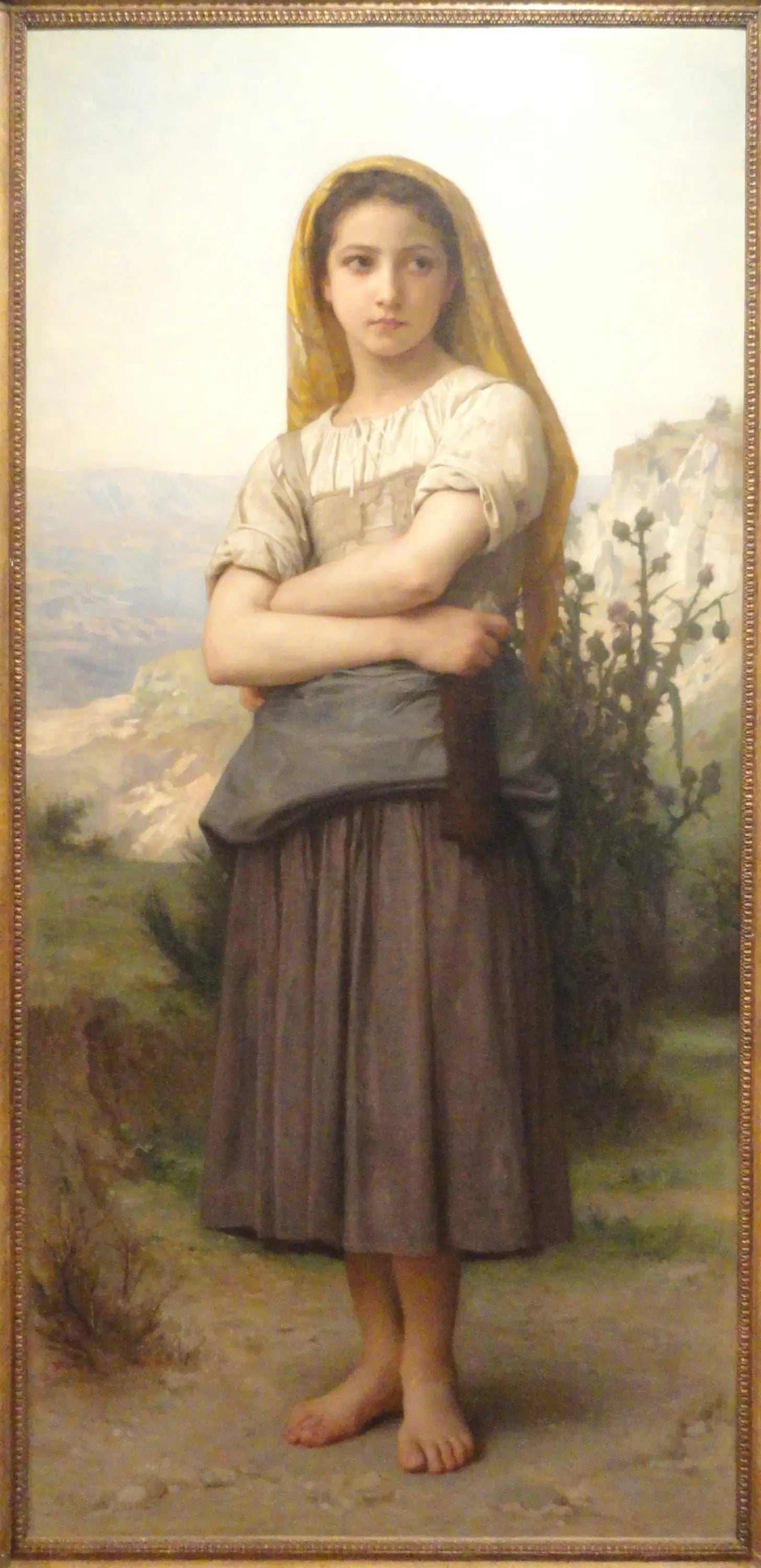 Reproduction du tableau « Jeune bergère - Bouguereau » par Alpha Reproduction en peinture à l’huile