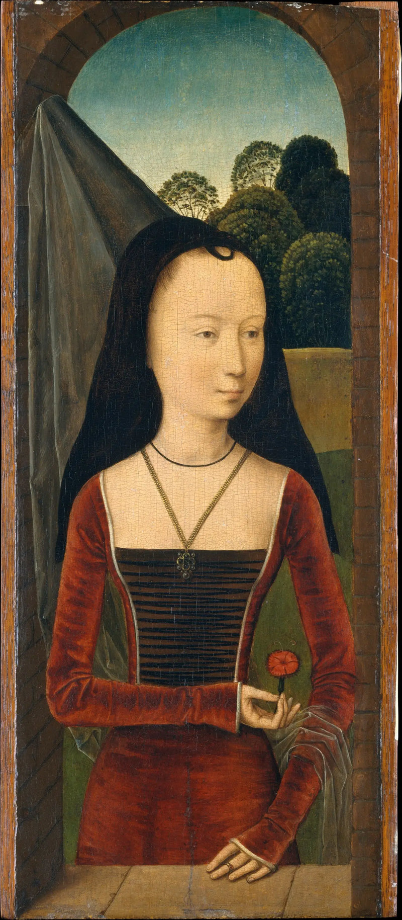 Young woman with a rose - Hans Memling