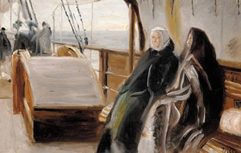 On board a sailboat. - Michael Peter Ancher