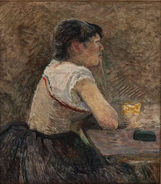 At Grenelle, Absinthe Drinker - Henri de Toulouse-Lautrec