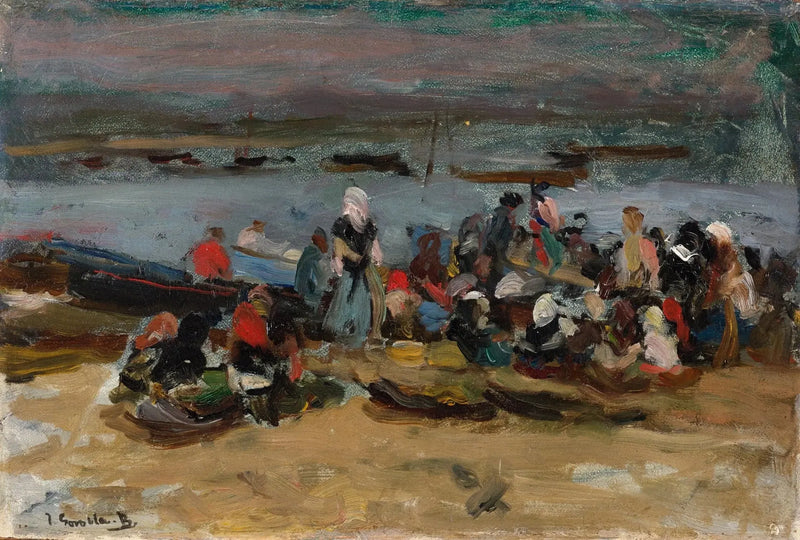 At the Estuary, Asturias - Joaquín Sorolla