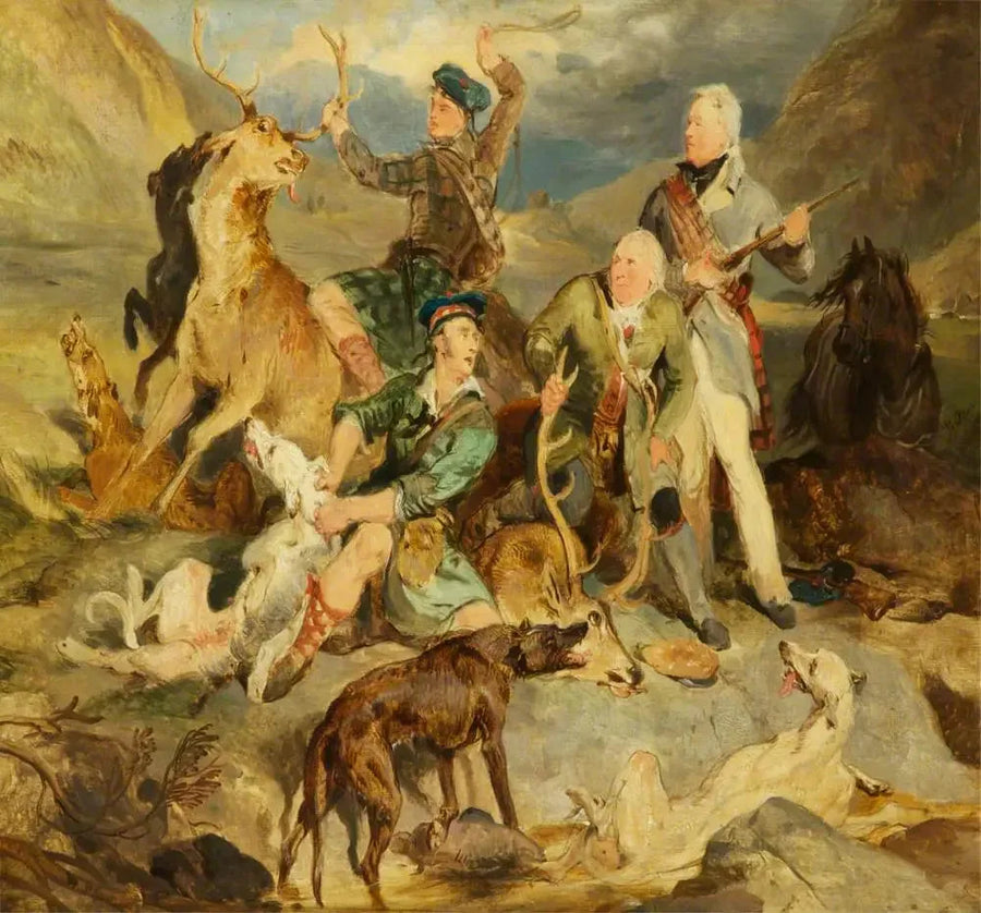 Conquering the Deer: The Duke of Atholl with the Foresters - Edwin Henry Landseer