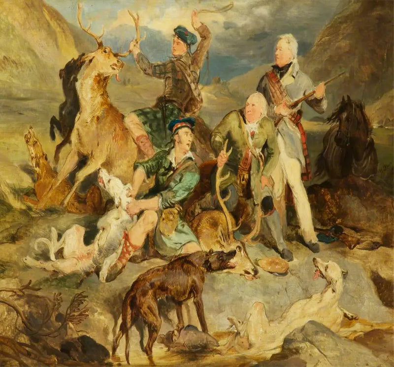 Conquering the Deer: The Duke of Atholl with the Foresters - Edwin Henry Landseer