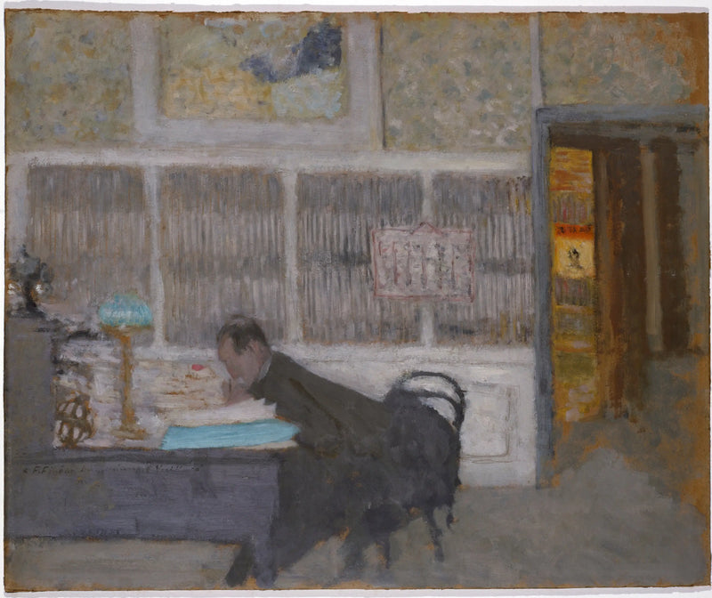 At the Revue Blanche (Portrait of Félix Fénéon). - Édouard Vuillard