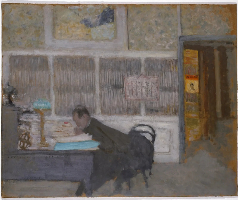 At the Revue Blanche (Portrait of Félix Fénéon). - Édouard Vuillard