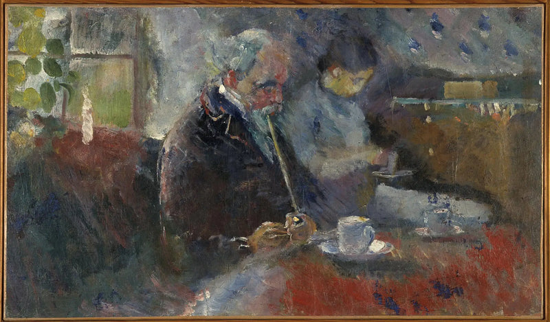At the Coffee Table - Edvard Munch