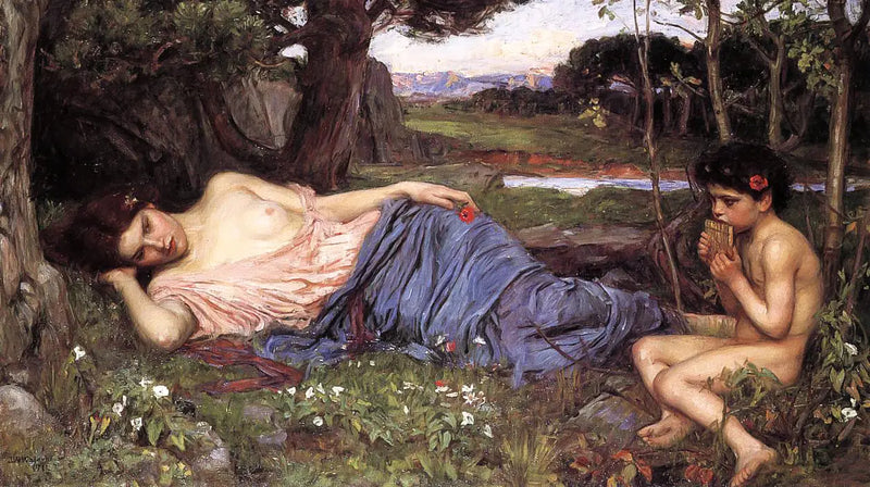 Listening to my sweet pipes - John William Waterhouse