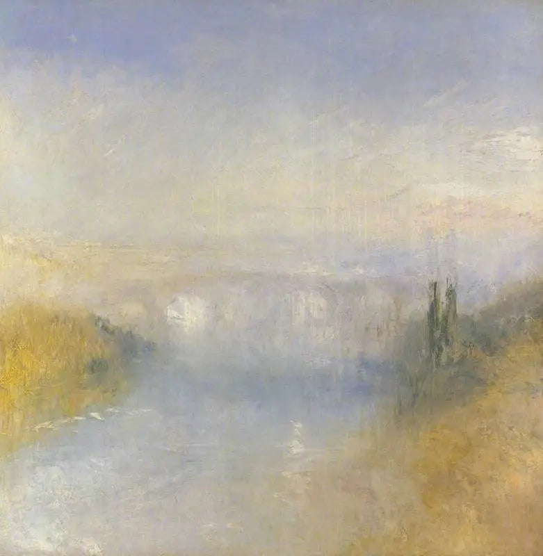 A River Seen from a Hill - J. M. W. Turner