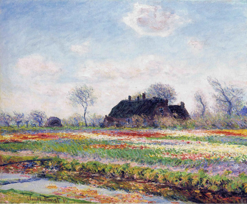 In Sassenheim near Haarlem, tulip field - Claude Monet