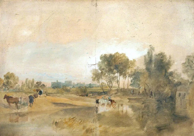 A Thames Backwater with Windsor Castle in the Distance - J. M. W. Turner