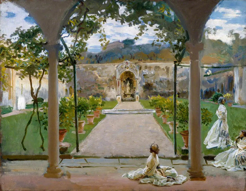 At Torre Galli: Ladies in a Garden - John Singer Sargent