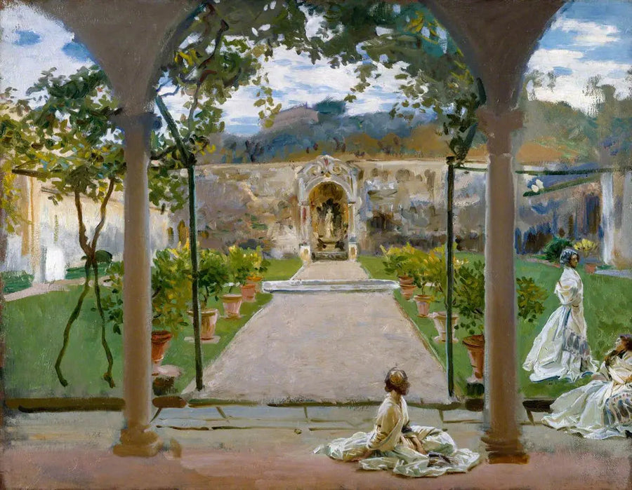 At Torre Galli: Ladies in a Garden - John Singer Sargent