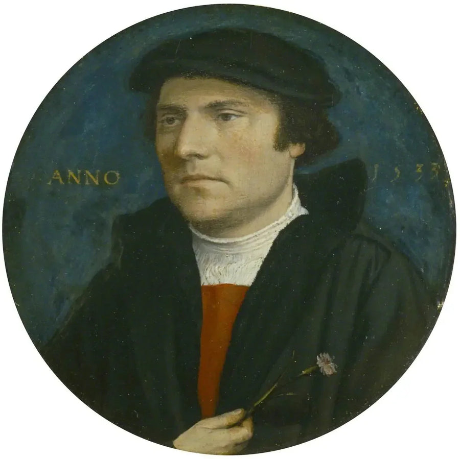 A Young Man with a Pink - Hans Holbein the Younger