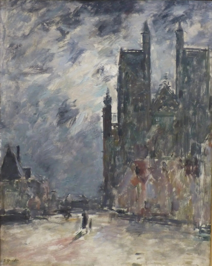 Abbeville. The Church of Saint-Vulfran - Eugène Boudin