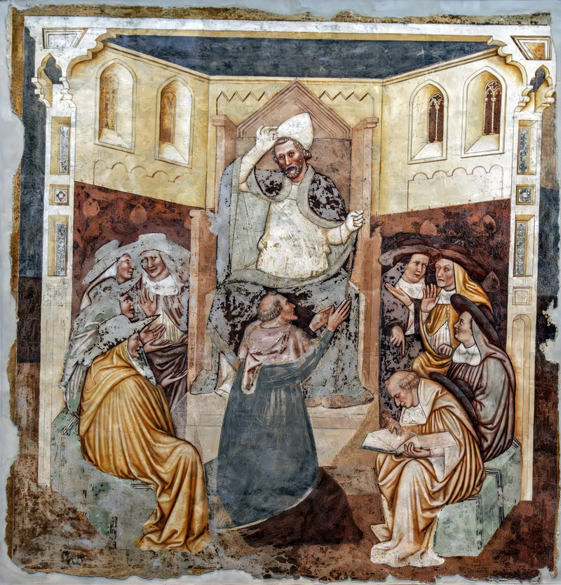 Abdication of the Pope (Stories of Saint Ursula) - Tomaso da Modena
