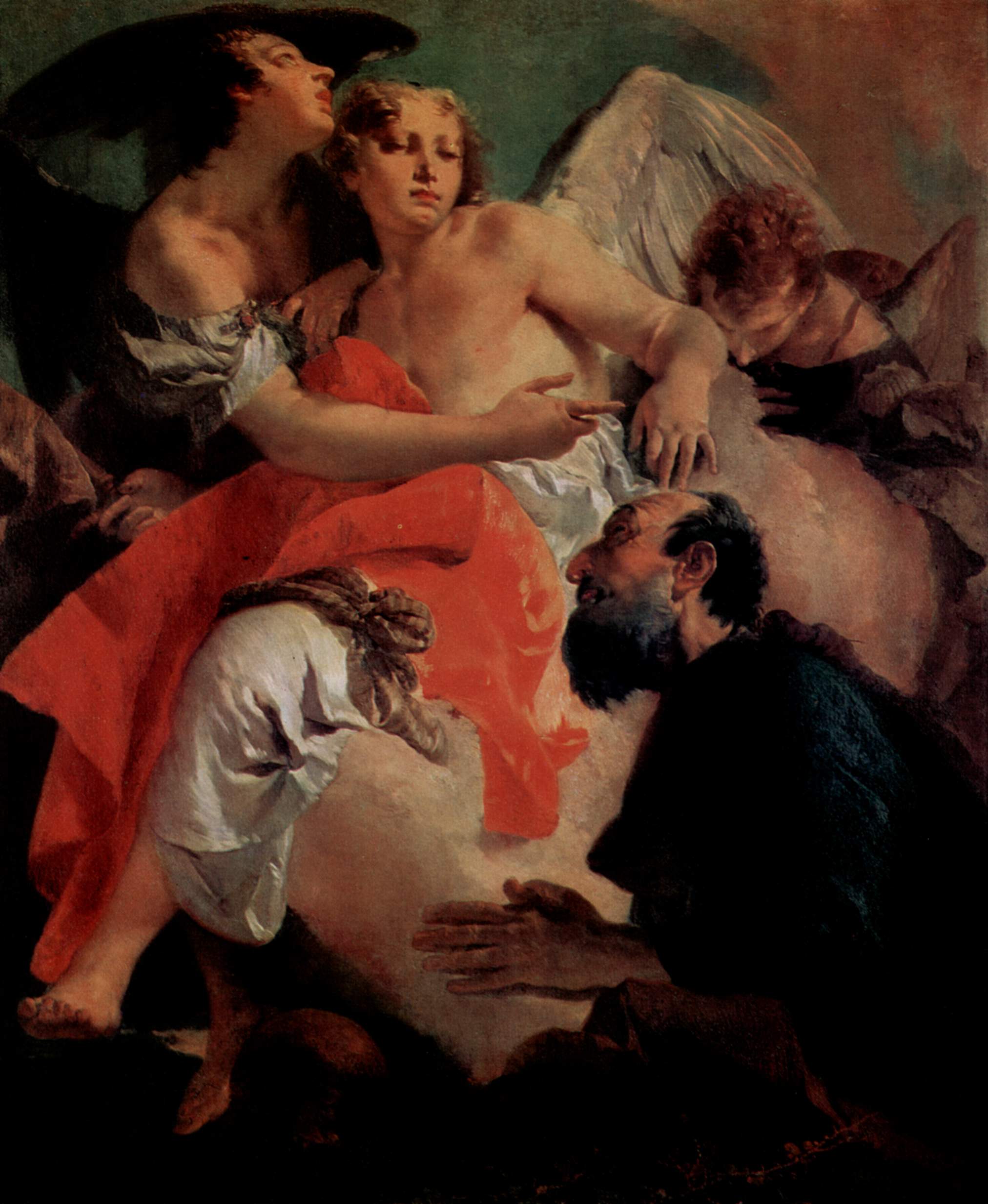 Abraham praying before the three angels - Giovanni Battista Tiepolo