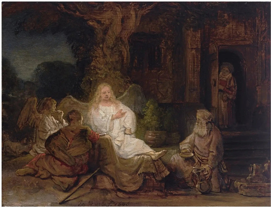 Abraham and the Three Angels - Rembrandt
