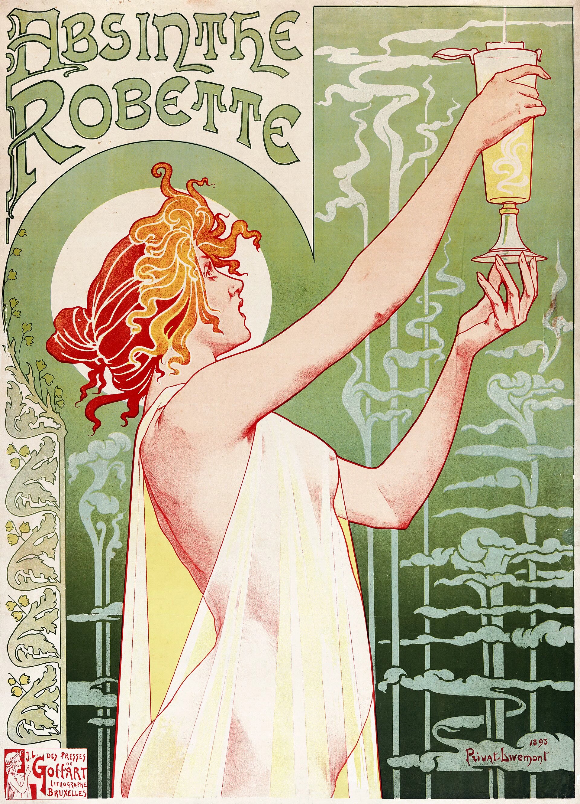 Absinthe Robette, Henri Privat-Livemont