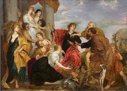 Achille Recognizes the Daughters of Lycomedes - Antoine van Dyck