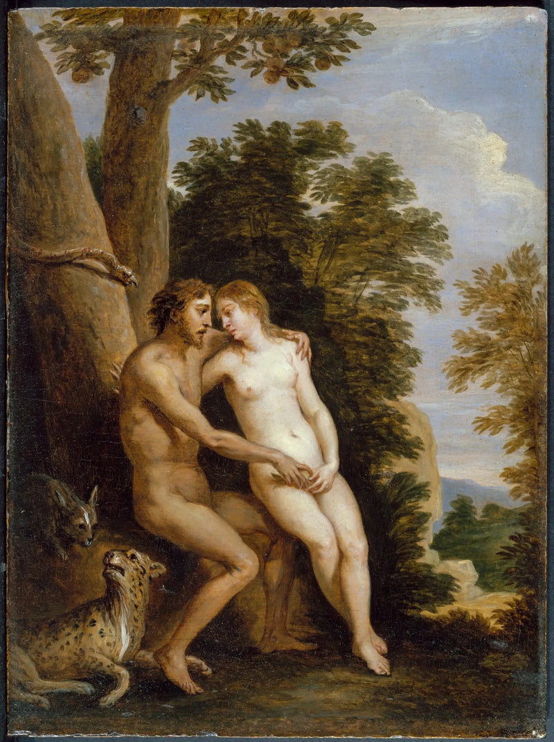 Adam and Eve in Paradise - David Teniers the Younger