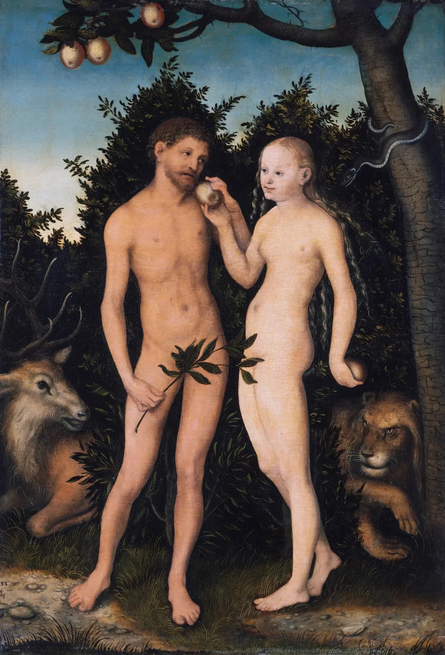Adam and Eve in Paradise - Lucas Cranach the Elder