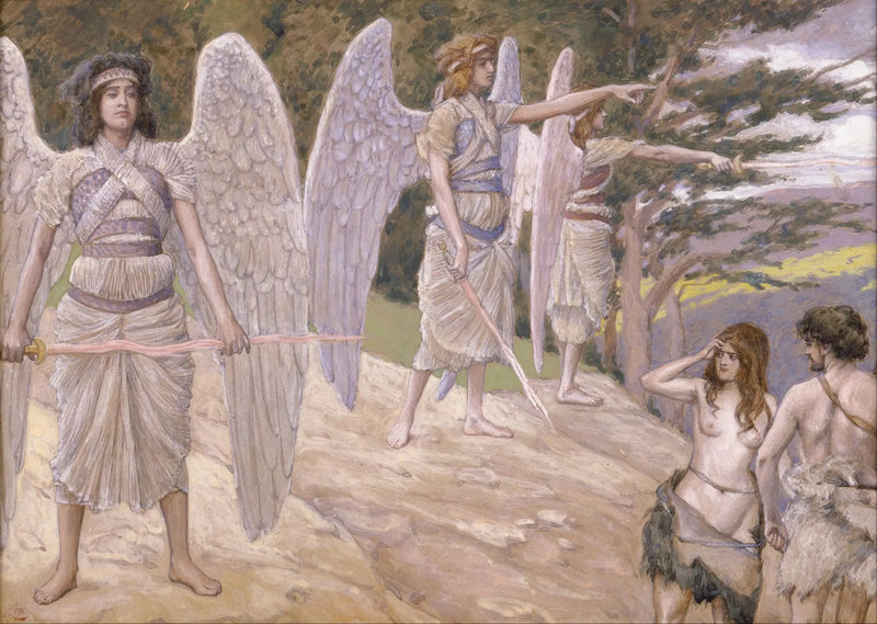 Adam and Eve Chased from Paradise - James Tissot