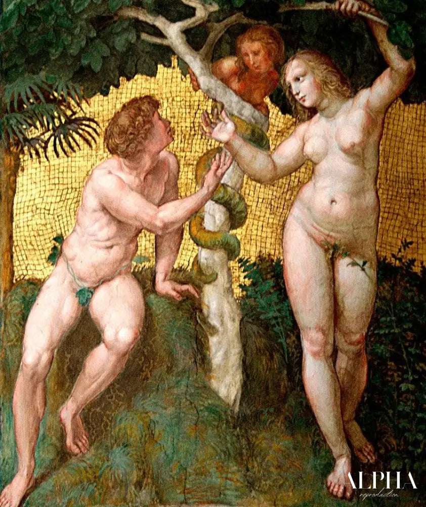 Adam et Eve - Raphaël (peintre) - Reproductions de tableaux et peintures haut de gamme