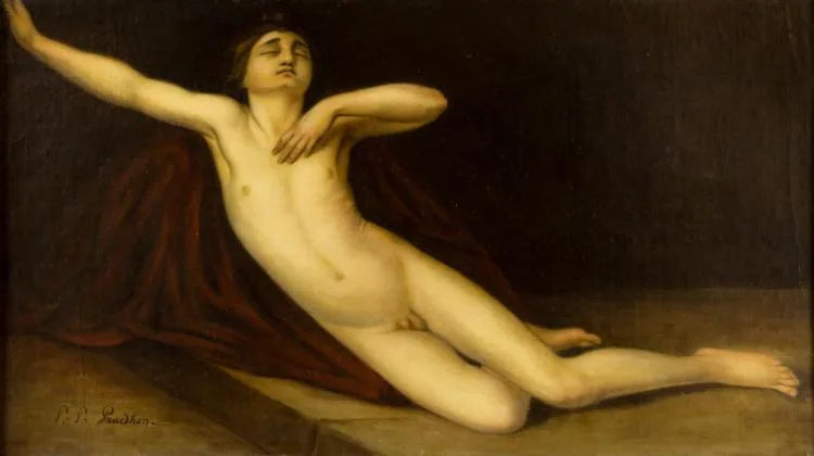 Adolescent nu couché - Pierre-Paul Prud'hon image 1 reproduction de peinture à l’huile
