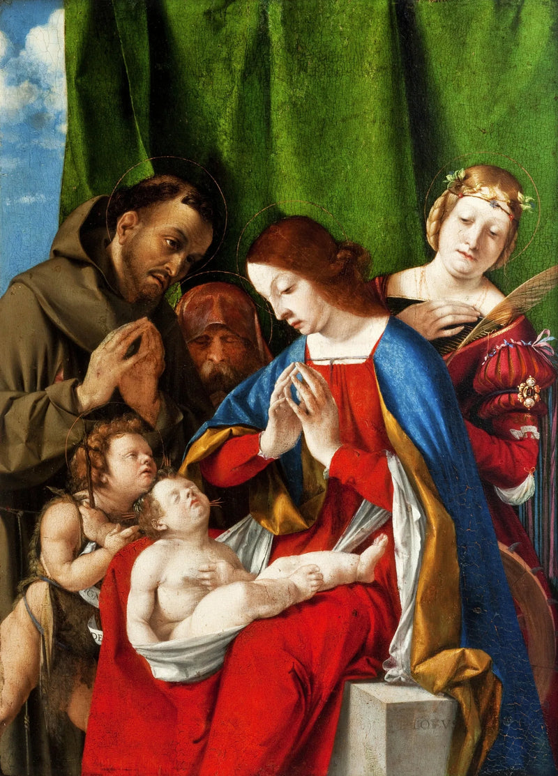 Adoration of the Child - Lorenzo Lotto